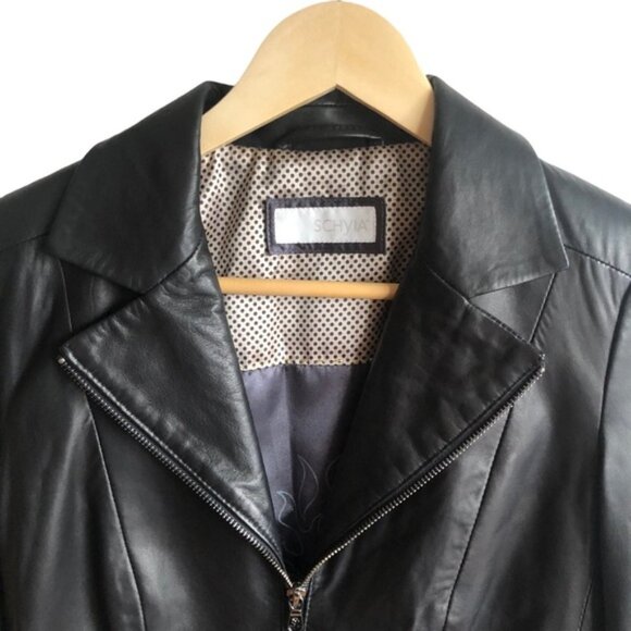 Schyia Lamb Leather Jacket XS Black Soft Supple - Picture 3 of 15